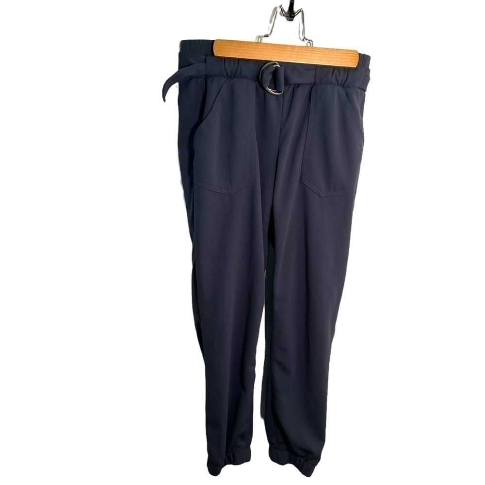 Jolt Women's Juniors Sz 3/26W Casual Jogger Pant Dark Gray Belted Stretch Pocket